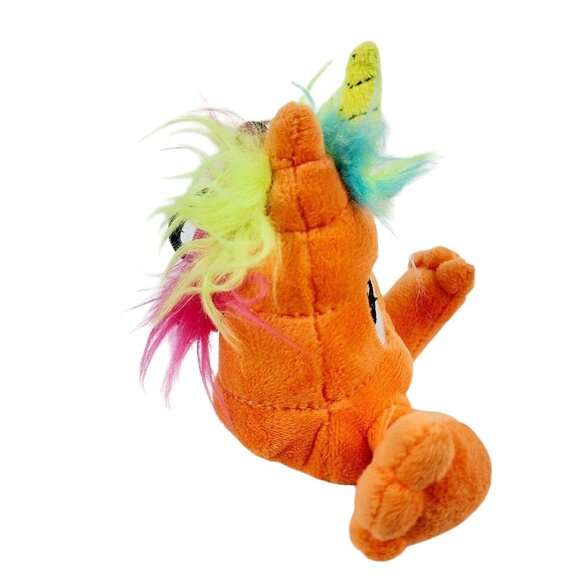 Unicorn Carrot 4.5 in Plush Vegetable Backpack Clip On Keychain Fun 2 Play Toys - Picture 3 of 8